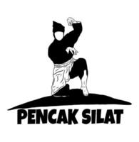 pencak silat icône vecteur logo silhouette