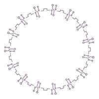 cadre de circuit circulaire violet vecteur