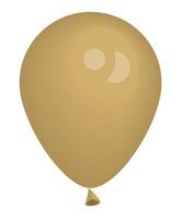 ballon doré flottant à l'hélium vecteur