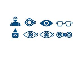 Eye médicales Doctor Icons vecteur