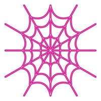 néon toile d'araignée halloween vecteur