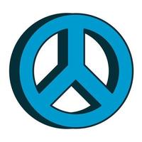 symbole de paix style rétro vecteur