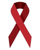 ruban de la journée mondiale du sida vecteur