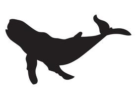 baleine, sealife, animal, silhouette vecteur