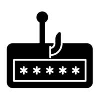 icône de conception unique de phishing de mot de passe vecteur