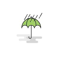plat pleuvoir et parapluie icône vecteur