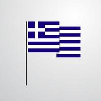 vecteur de conception de drapeau de la grèce