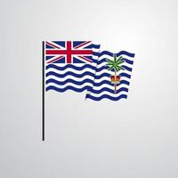 territoire britannique de l'océan indien agitant le vecteur de conception de drapeau