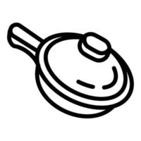 icône de casserole, style de contour vecteur