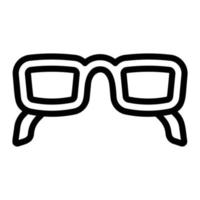 icône de lunettes, style de contour vecteur