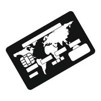carte de crédit icône simple noir vecteur