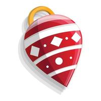 icône de jouet de cône d'arbre de Noël, style cartoon vecteur