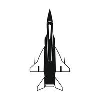 icône d'avion de chasse, style simple vecteur