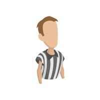 icône de dessin animé d'arbitre de football vecteur