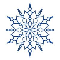 icône de flocon de neige, style simple vecteur