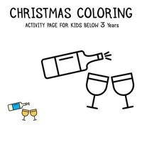 Livre d'activités de coloriage de Noël pour les enfants de moins de 3 ans vecteur