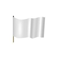 drapeau blanc flottant au vent vecteur