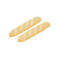 icône 3d isométrique de baguettes françaises vecteur