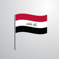 Irak agitant le drapeau vecteur