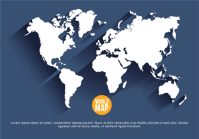 Bleu marine Mapa Mundi Vector Illustration