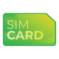 icône de la carte SIM, style cartoon vecteur
