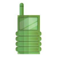 icône de talkie-walkie chasseur, style cartoon vecteur