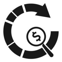icône de paie argent, style simple vecteur