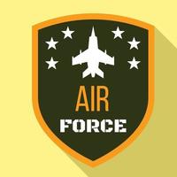 logo de l'armée de l'air de chasse, style plat vecteur