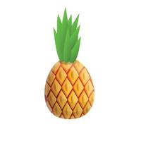 icône d'ananas d'été, style cartoon vecteur