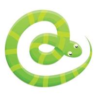 icône de serpent rayé, style cartoon vecteur