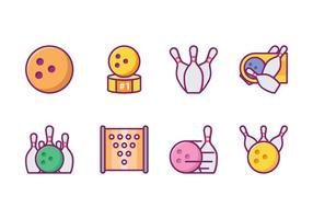 Bowling Gratuit Icon Pack vecteur