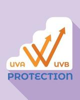 logo de protection uva, style plat vecteur