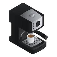 icône de machine à café de bureau, style isométrique vecteur