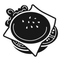icône de burger américain, style simple vecteur