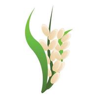 icône de plante de riz, style cartoon vecteur