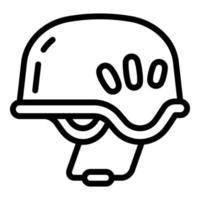 icône de casque de randonnée, style de contour vecteur
