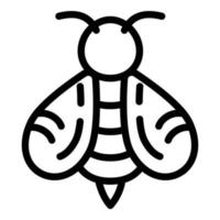 icône d'abeille, style de contour vecteur