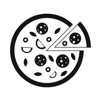 icône de pizza, style simple vecteur