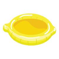 vecteur de dessin animé d'icône de bague de citron. piscine d'été