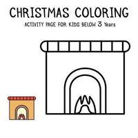 Livre d'activités de coloriage de Noël pour les enfants de moins de 3 ans vecteur