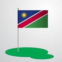 mât du drapeau namibien vecteur