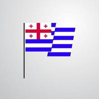 vecteur de conception de drapeau agitant l'ajaria