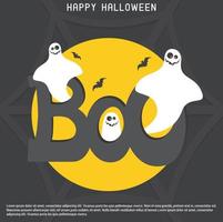 vecteur de typographie design joyeux halloween