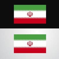 conception de bannière drapeau iran vecteur