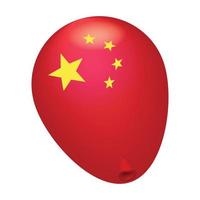 icône de ballon de Chine rouge, style isométrique vecteur