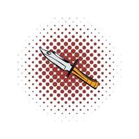 icône de bande dessinée de couteau de chasse vecteur