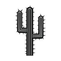 icône simple cactus noir vecteur