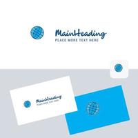 logo vectoriel globe avec modèle de carte de visite vecteur d'identité d'entreprise élégant