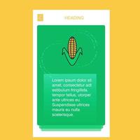 vecteur de conception de conception de bannière verticale mobile de maïs