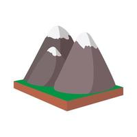 montagnes rocheuses, icône du canada, style cartoon vecteur